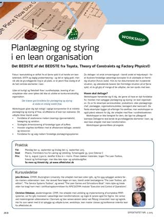 Planlægning og styring i en lean organisation